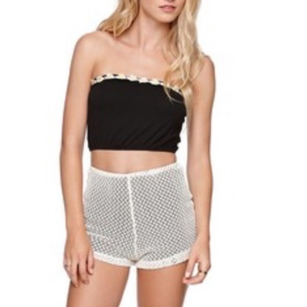LA Hearts for Pacsun Black Daisy Tube Top